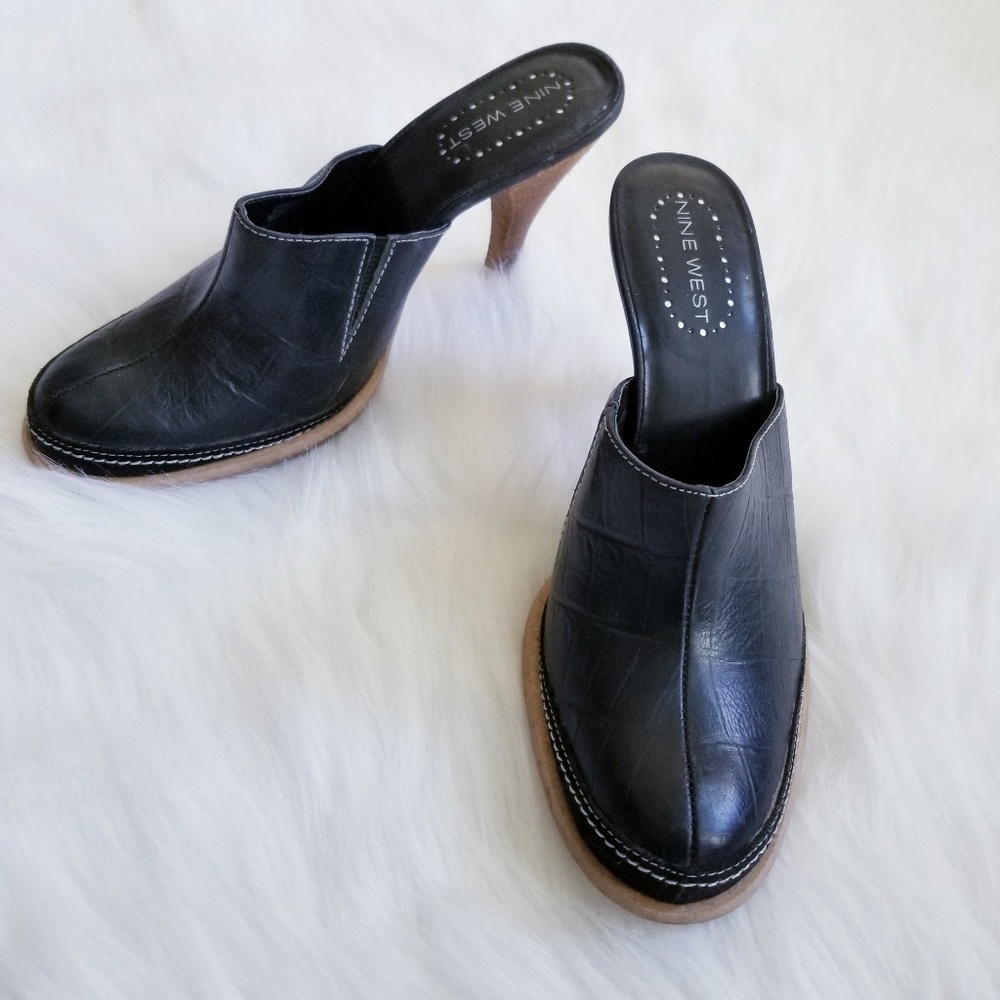 Nine West PAVO black leather Mules